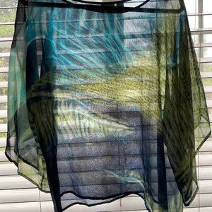 Chico's unstructured silk top, women's medium